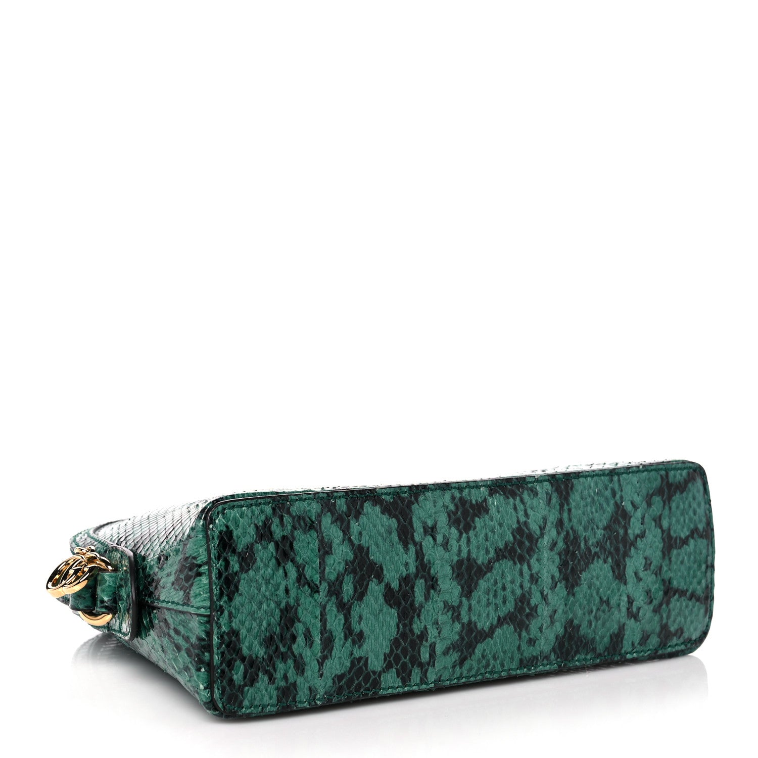 Gucci Snakeskin GG Small Ophidia Dome Shoulder Bag Emerald 4 of 11
