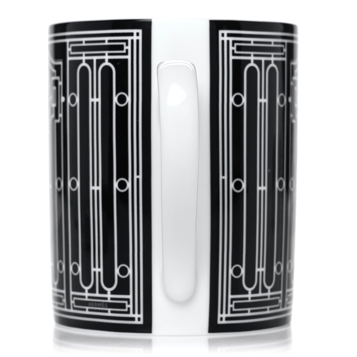 Porcelain H Deco Mug N°2 Black