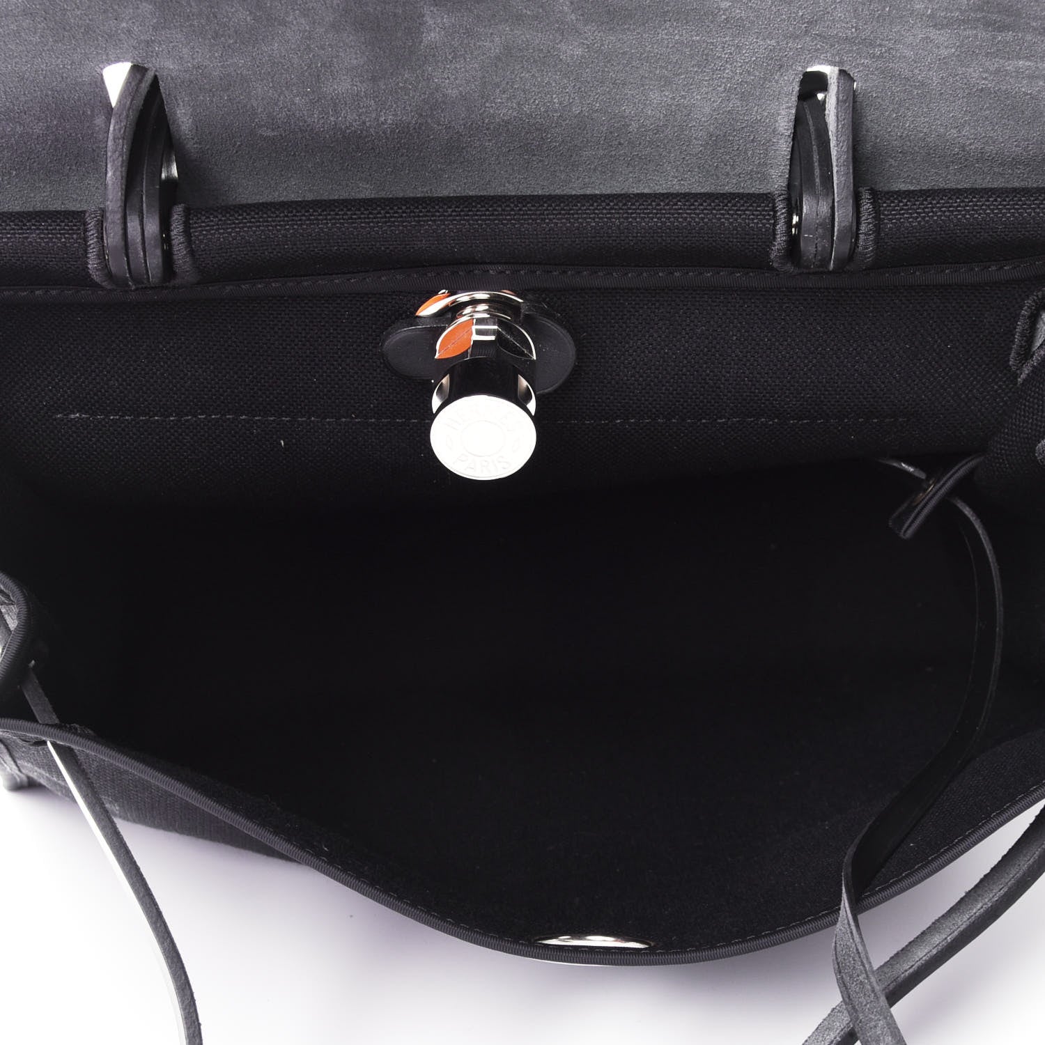 Hermes Military Toile Vache Hunter Herbag Zip PM 31 Black 4 of 11