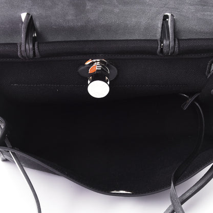 Hermes Military Toile Vache Hunter Herbag Zip PM 31 Black 4 of 11