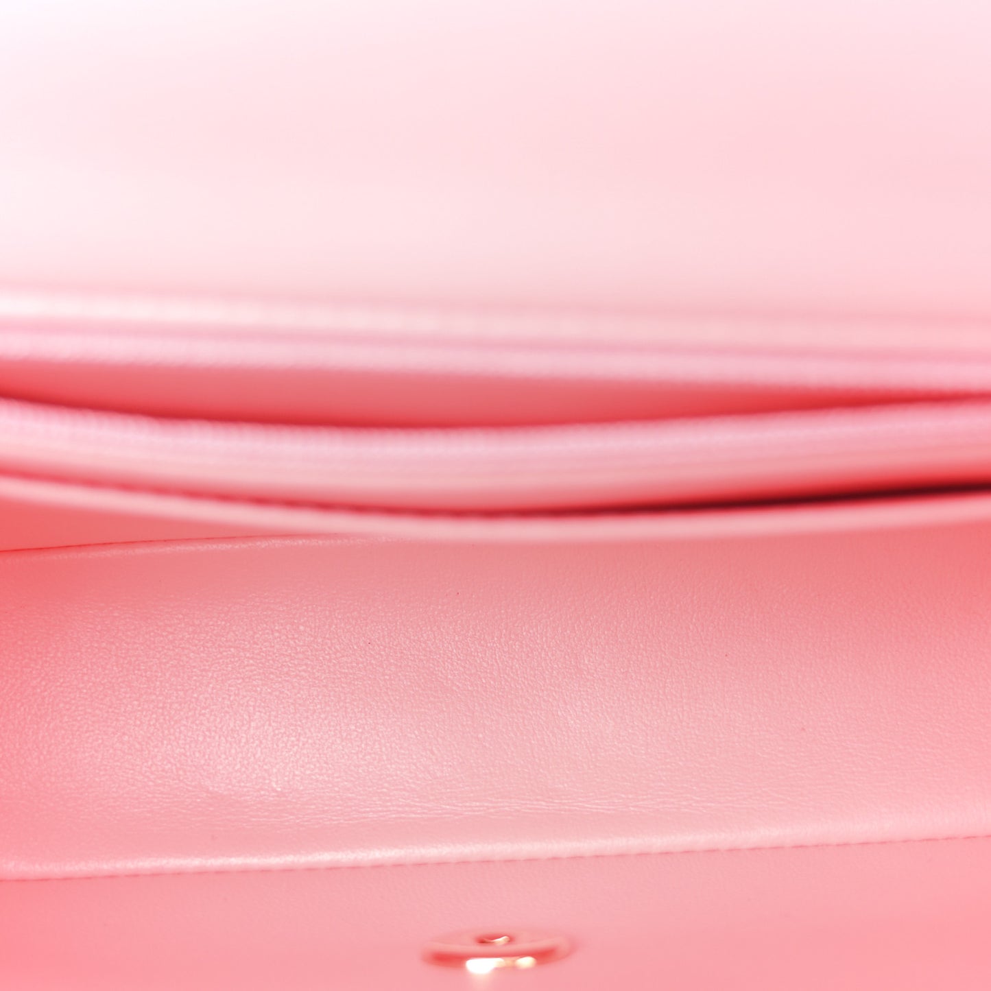 Lambskin Quilted Mini Rectangular Flap Pink