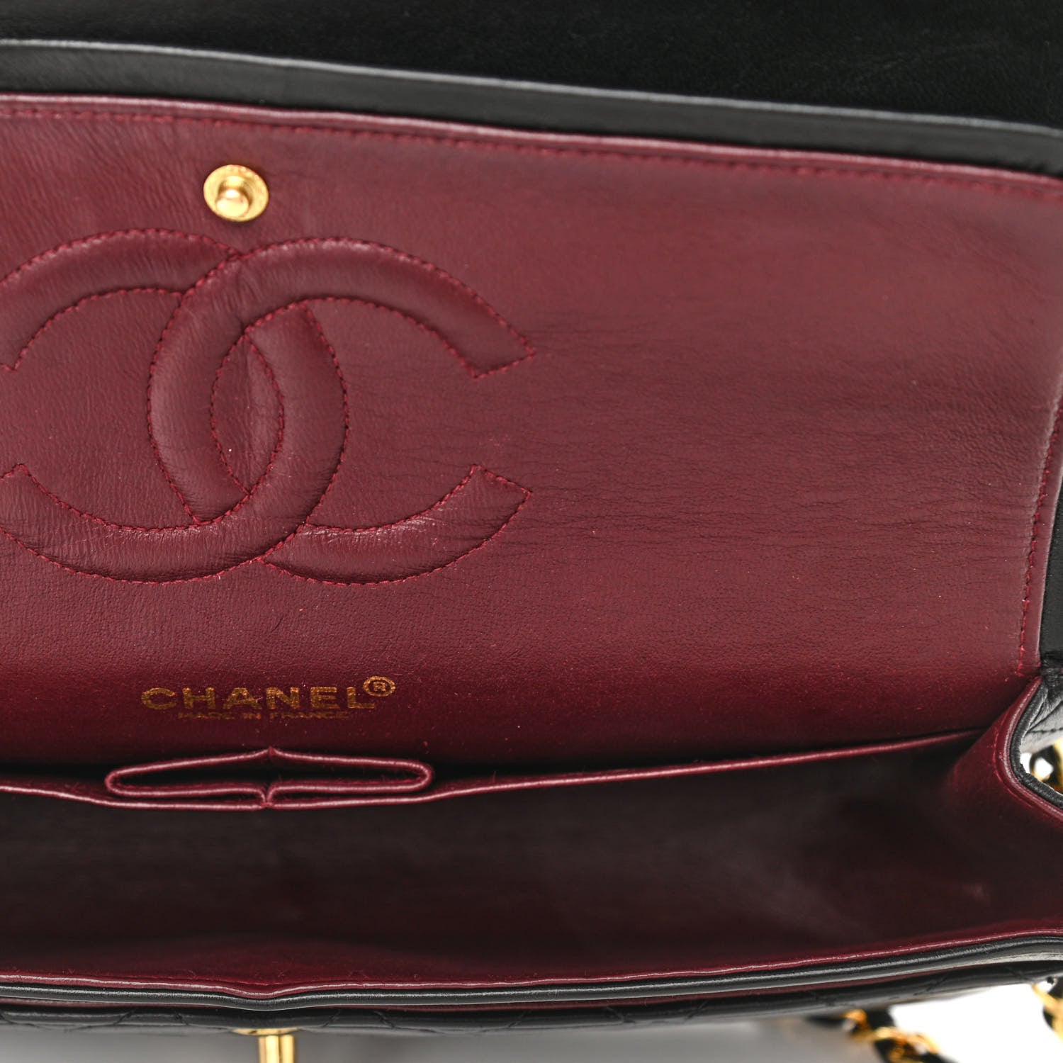 Chanel Lambskin Quilted Medium Double Flap Black 5 of 14