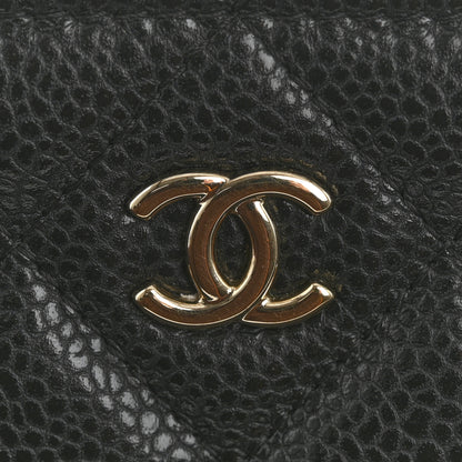 Chanel Caviar Quilted Medium Cosmetic Case Black 8 of 10