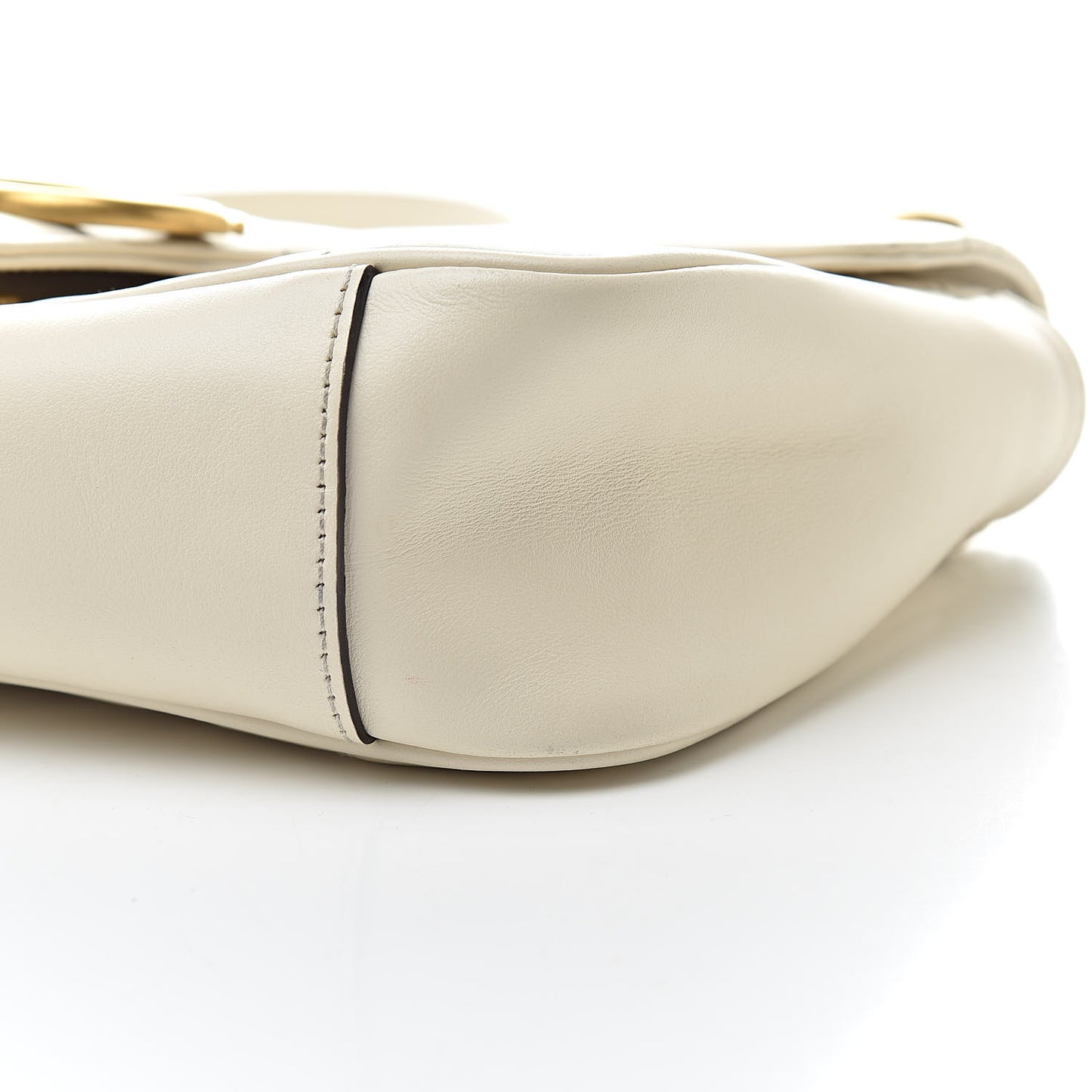 Calfskin Matelasse Small GG Marmont Shoulder Bag White