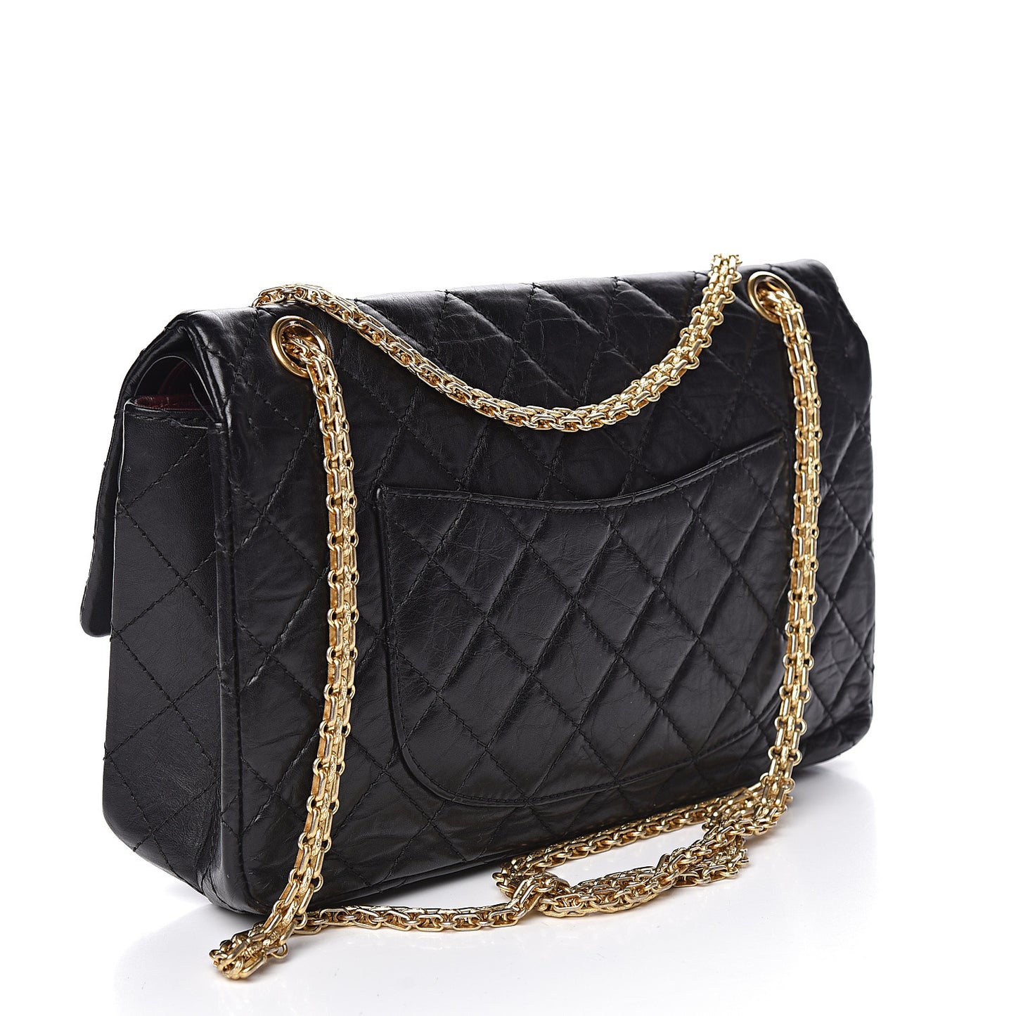 Aged Calfskin Quilted 2.55 Reissue 226 Flap Black