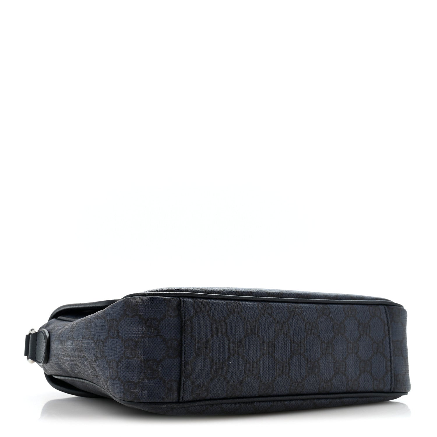 Gucci Tender GG Supreme Monogram Textured Dollar Calfskin Ophidia Messenger Bag Dark Blue 4 of 13