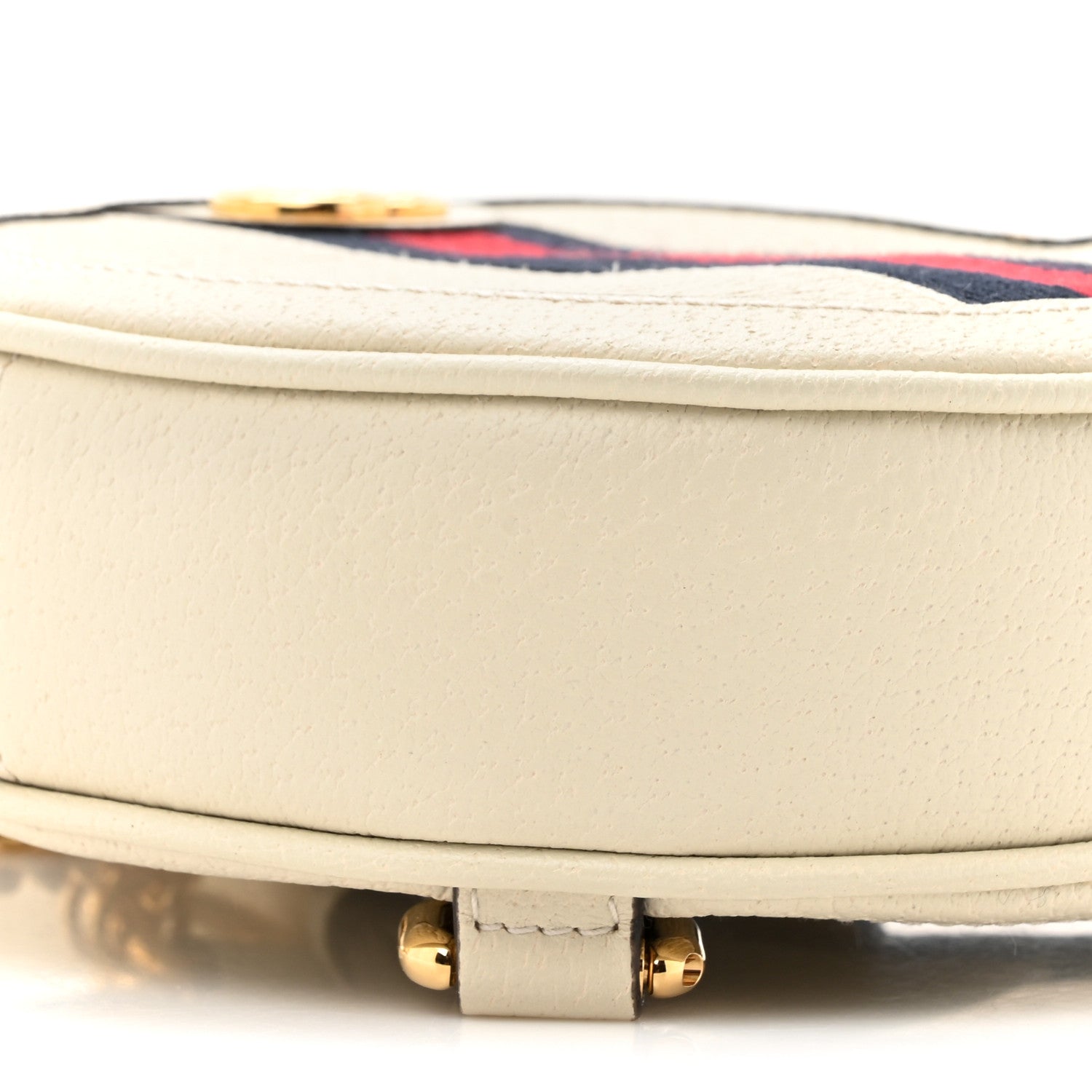 Gucci Textured Calfskin Web Mini Ophidia Round Backpack Mystic White 10 of 10