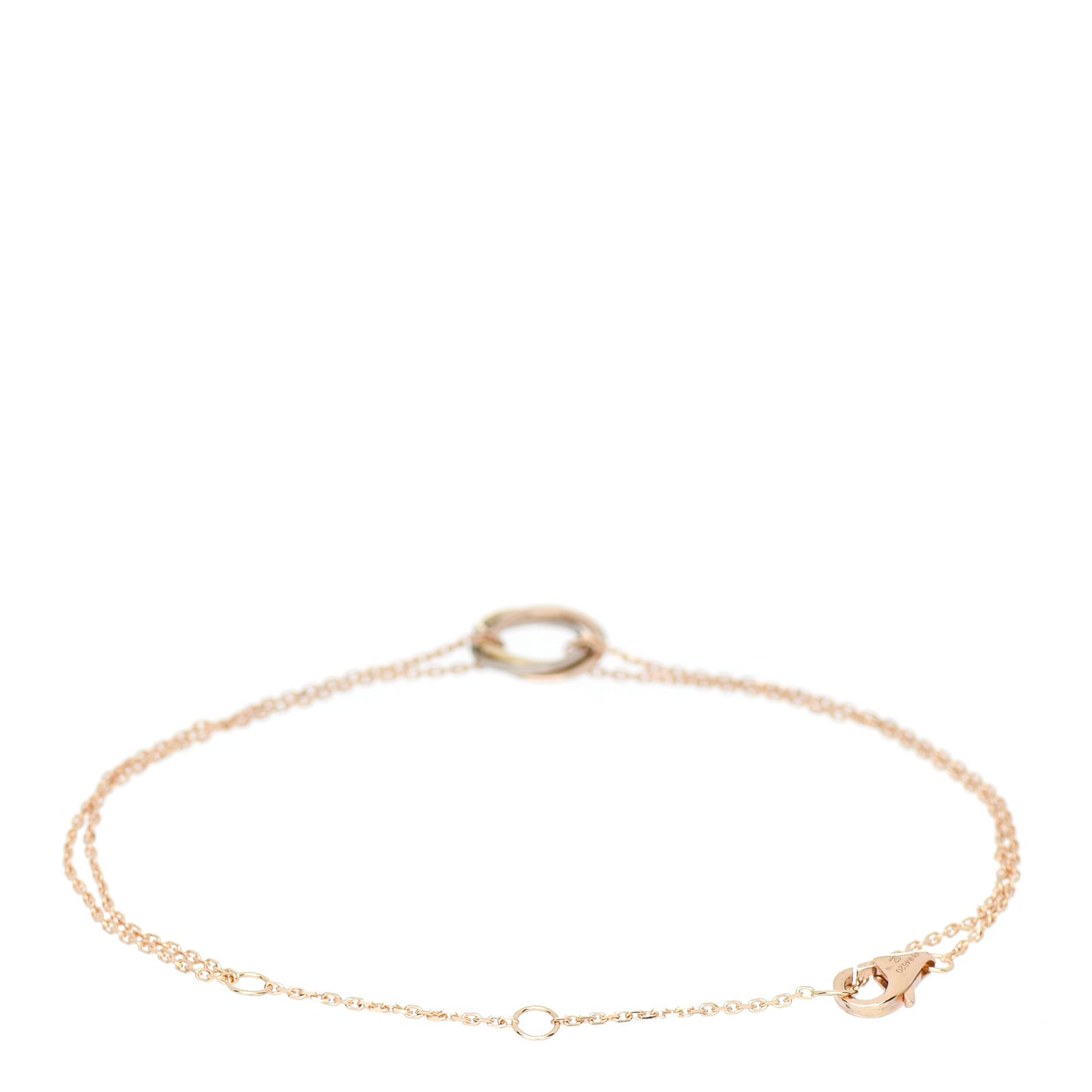 18K Pink Yellow White Gold Trinity Bracelet