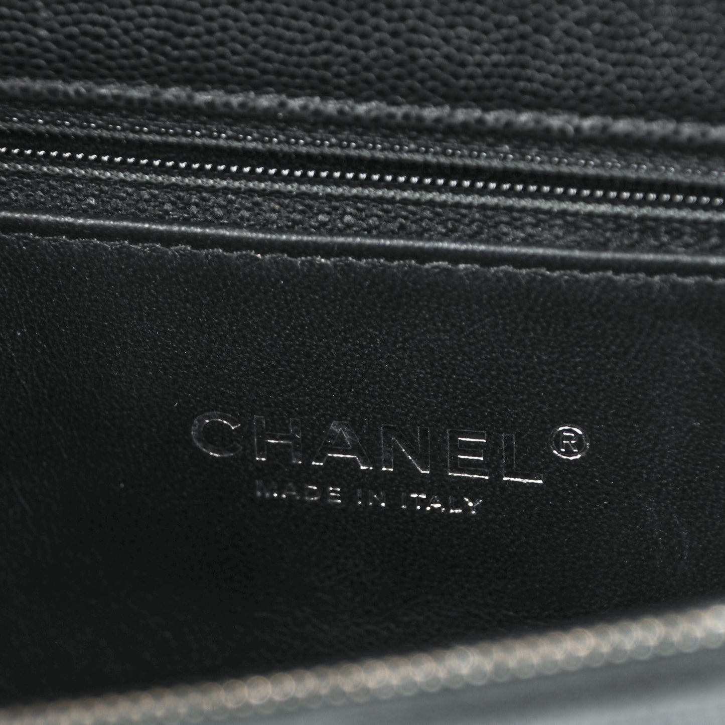 Caviar Lizard Quilted Medium Coco Handle Flap Black
