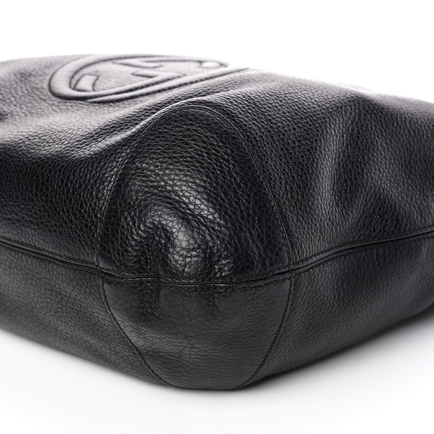 Gucci Pebbled Calfskin Medium Soho Chain Hobo Black 6 of 11
