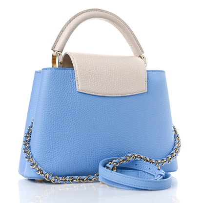 Louis Vuitton Taurillon Capucines BB Bleu de Provence Greige Doux 3 of 8