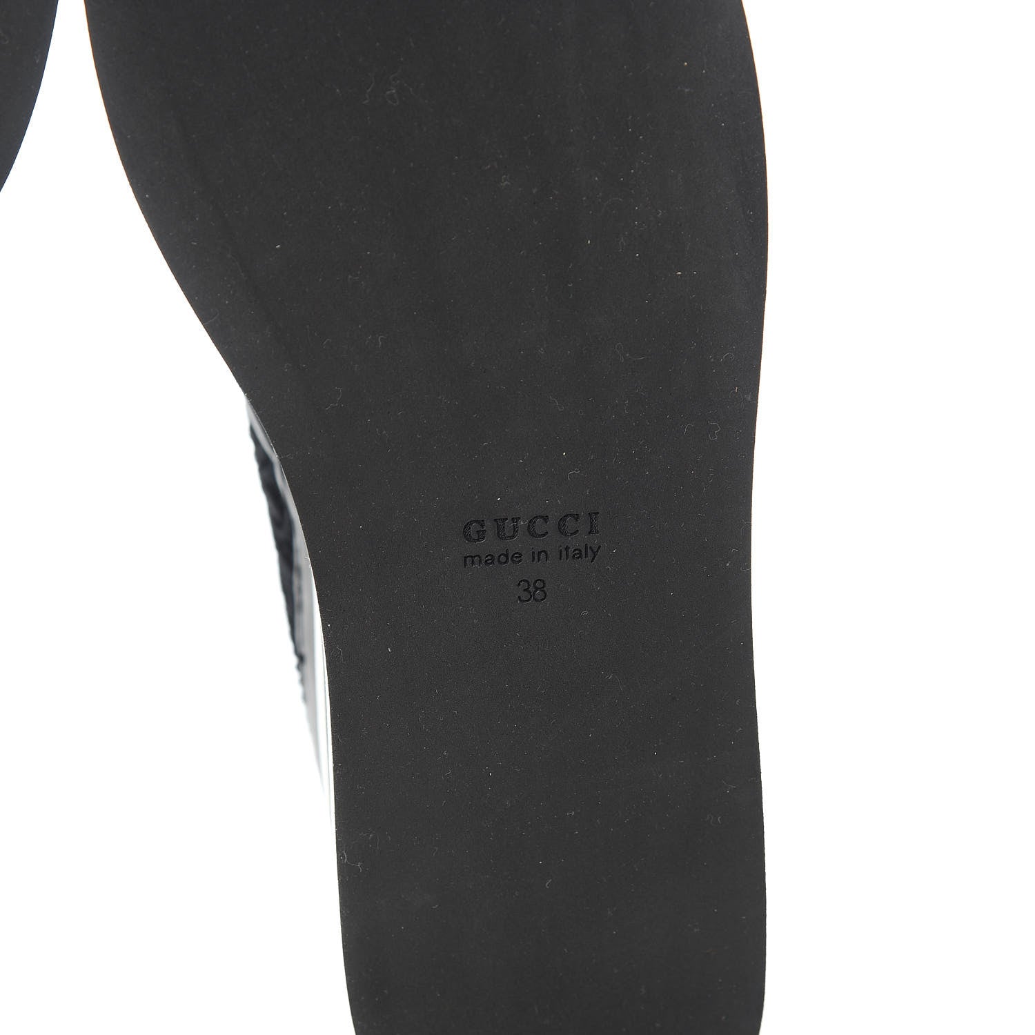 Gucci Rubber Lace Embroidered Womens Platform Sneakers 38 Black White 6 of 9