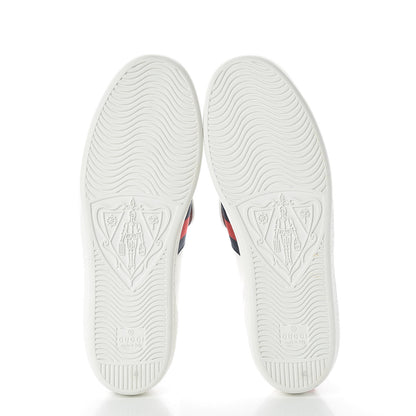 Gucci Calfskin Ayers Crystal Web Womens New Ace Pineapple Sneakers 40 White 6 of 10