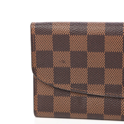 Louis Vuitton Damier Ebene Emilie Wallet Red 6 of 7