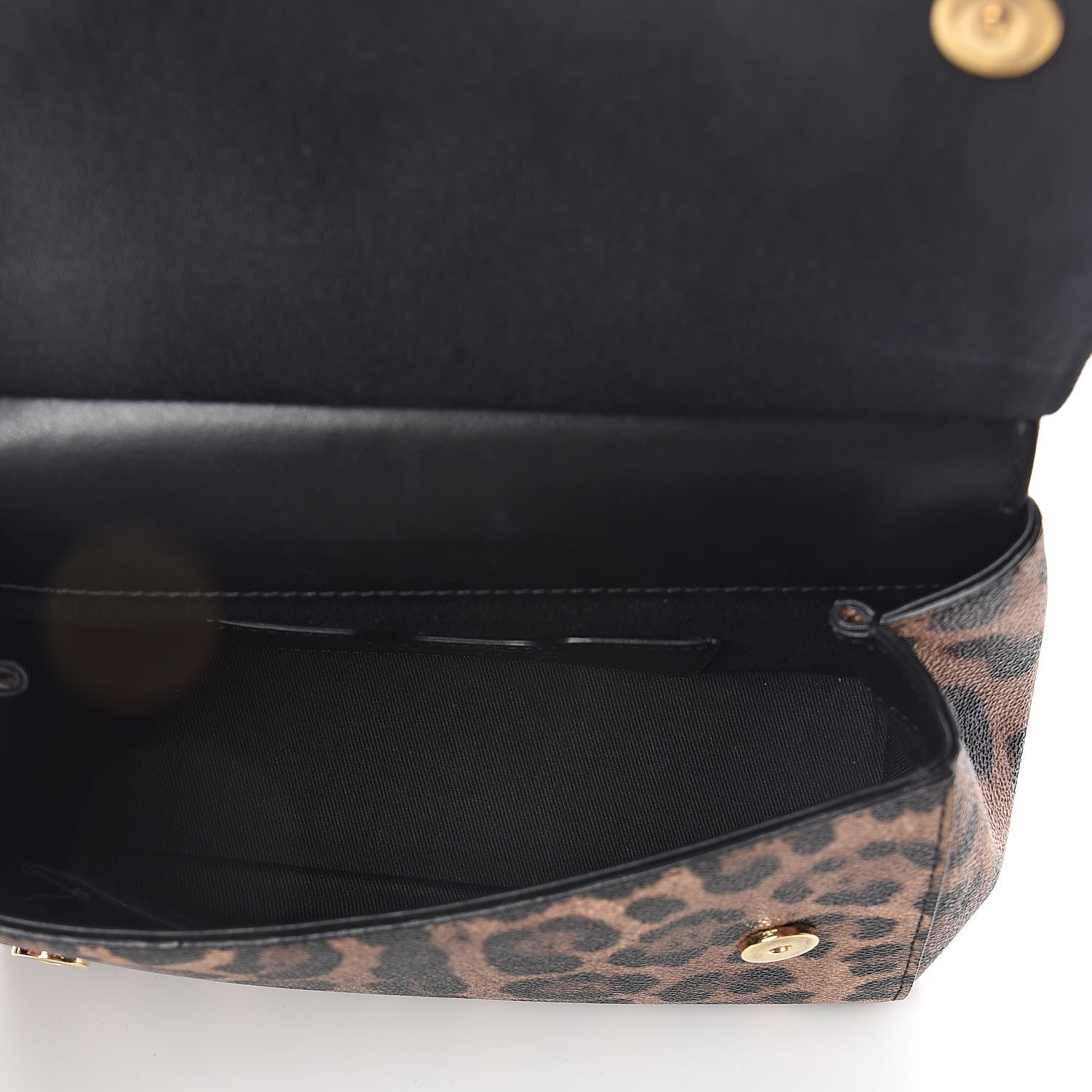 Dolce & Gabbana Dauphine Leopard Print Mini Miss Sicily Satchel Black 5 of 9
