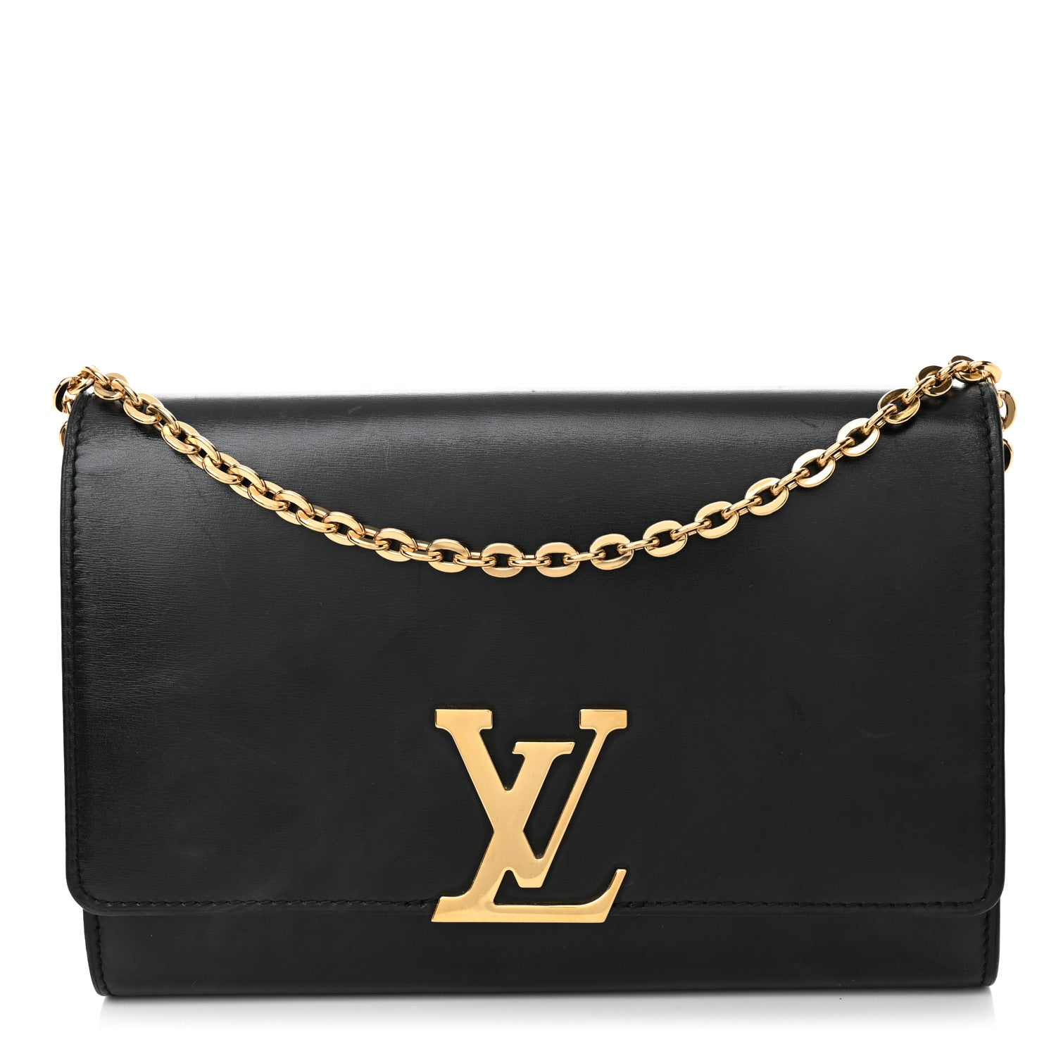 Louis Vuitton Calfskin Chain Louise GM Black 1 of 10