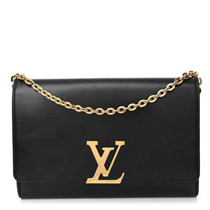 Louis Vuitton Calfskin Chain Louise GM Black 1 of 10