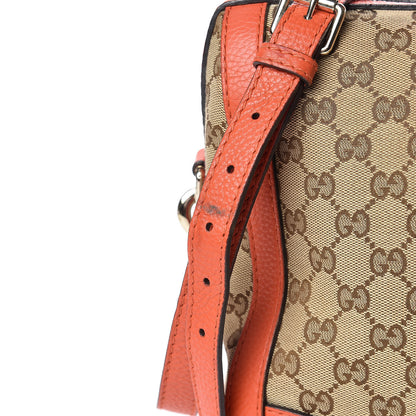 Gucci Monogram Cellarius Calfskin Large Boston Beige Ebony New Dark Orange 15 of 15
