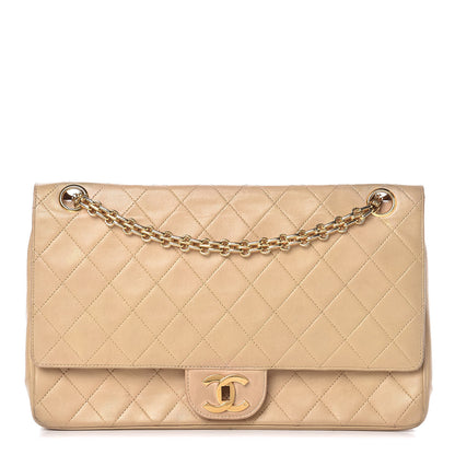 Chanel Lambskin Quilted Medium Bijoux Chain Double Flap Beige 1 of 16