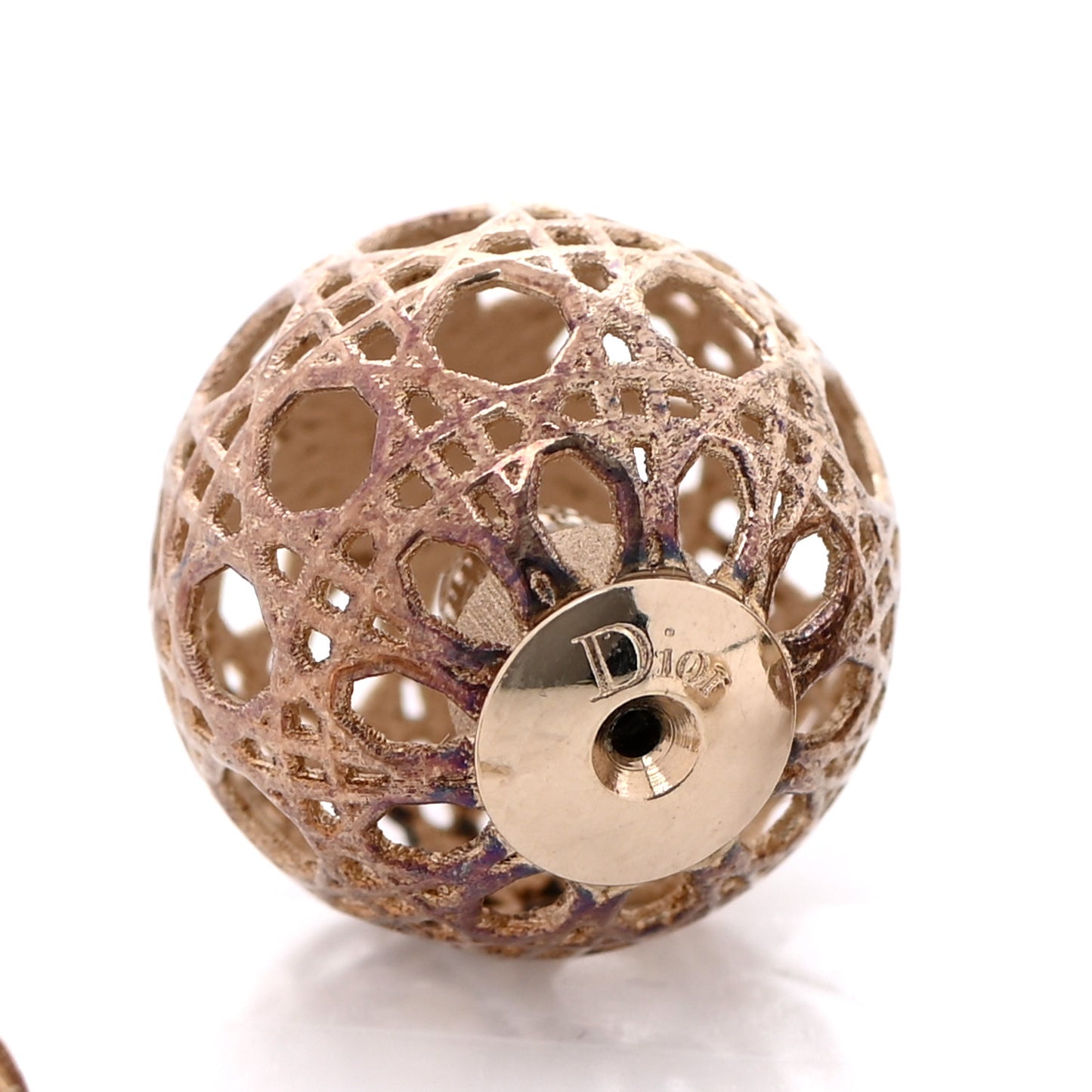 Cannage Mise En Dior Tribal Earrings Gold