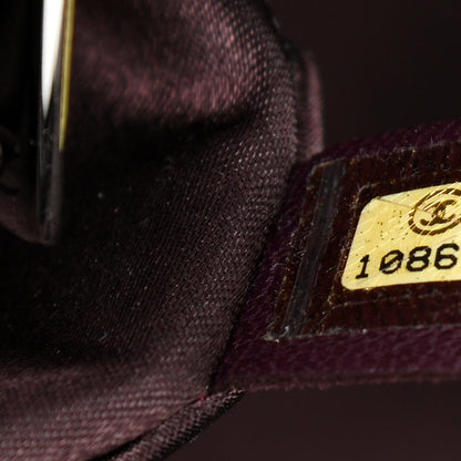 Chanel Lambskin Embroidered Frame Bag Purple 7 of 10