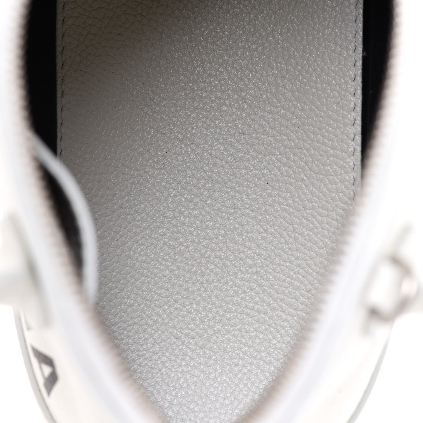 Grained Calfskin XXS Ville Top Handle Bag White Black