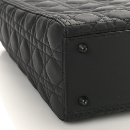 Christian Dior Ultra Matte Calfskin Cannage Large Lady Dior Black 6 of 7