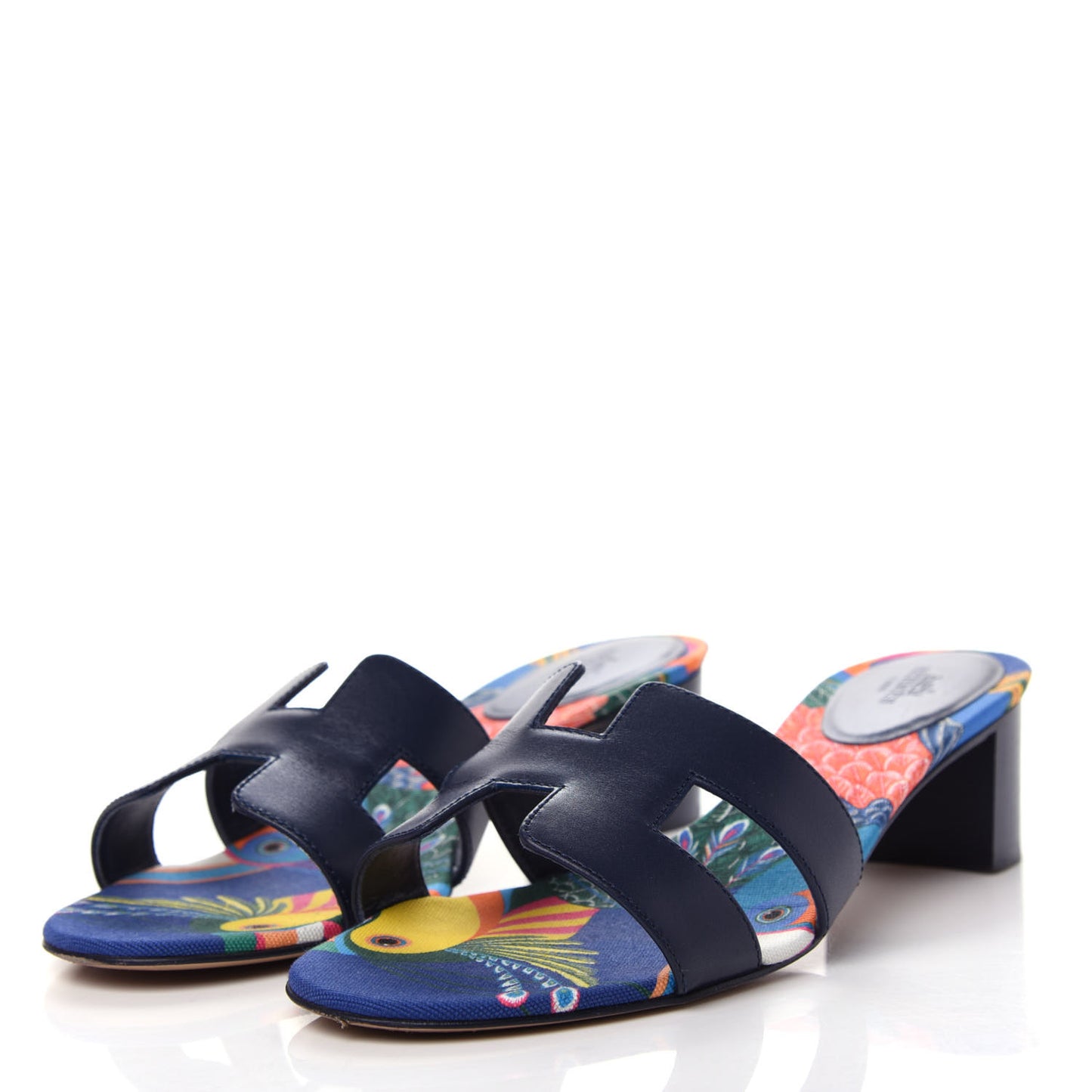 Calfskin Oasis Sandals 39.5 Bleu Indigo