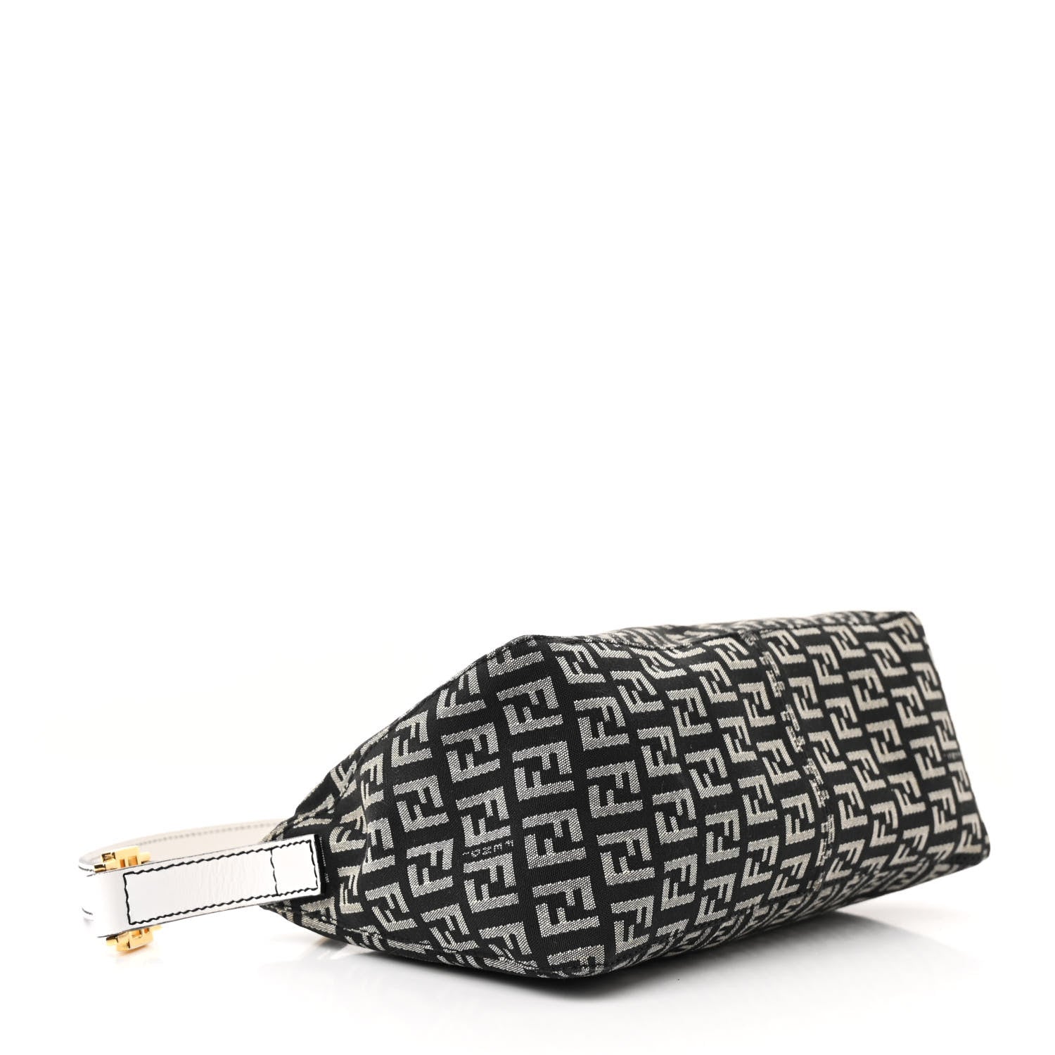 Fendi Zucchino Vitello Pochette Black White 4 of 12