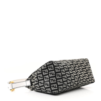 Fendi Zucchino Vitello Pochette Black White 4 of 12