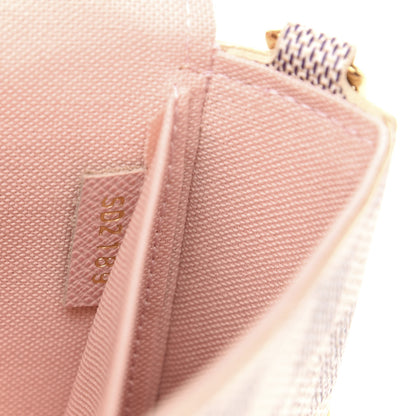 Louis Vuitton Damier Azur Pochette Felicie Chain Wallet Rose Ballerine 7 of 15
