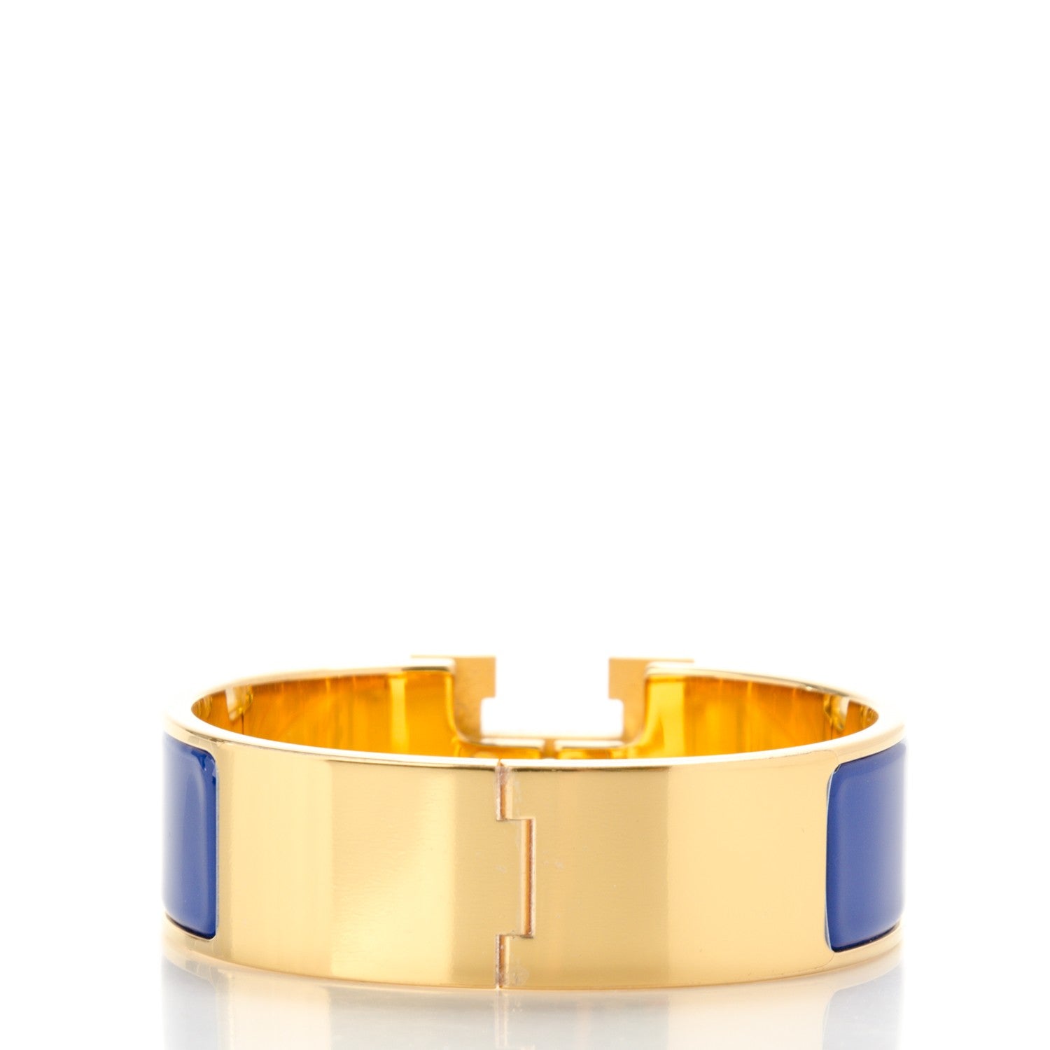 Hermes Enamel Wide Clic Clac H Bracelet GM Bleu Royal 3 of 5