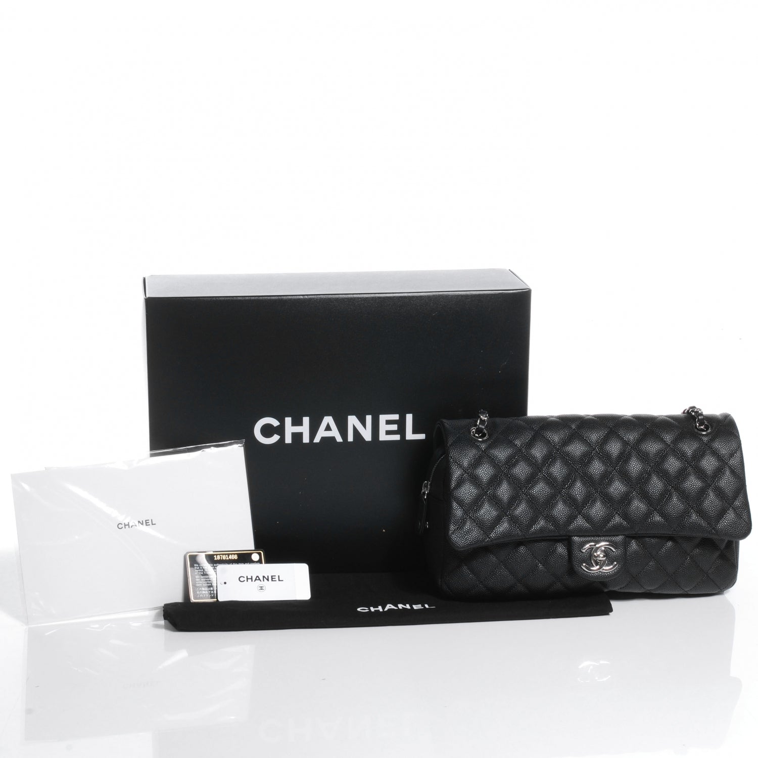 Chanel Caviar Jumbo Easy Flap Black 5 of 8
