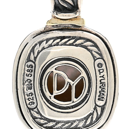 David Yurman Sterling Silver 14K Yellow Gold Pearl 10mm Albion Enhancer Pendant 3 of 3
