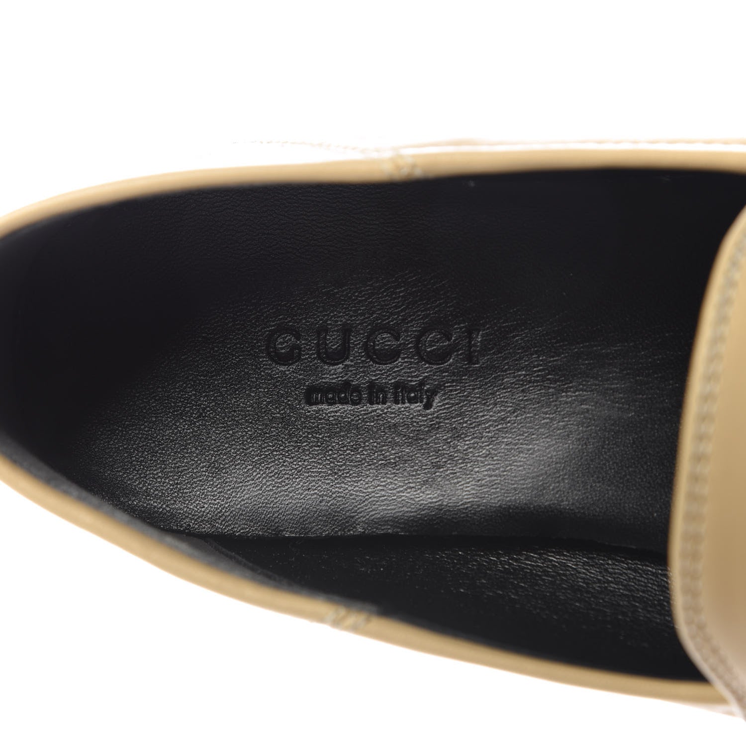 Gucci Lambskin Womens Brixton Horsebit Loafers 35 Wheat 7 of 10