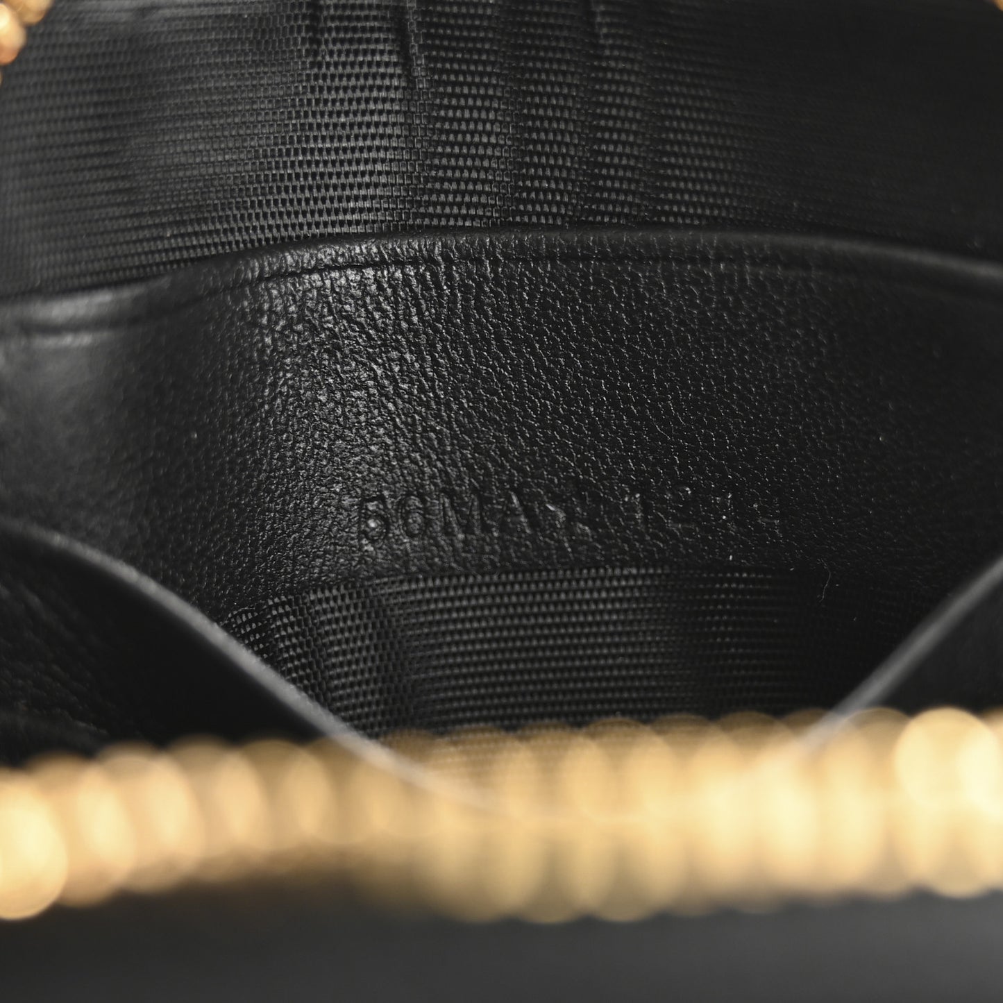 Lambskin Cannage Lady Dior Phone Holder Black