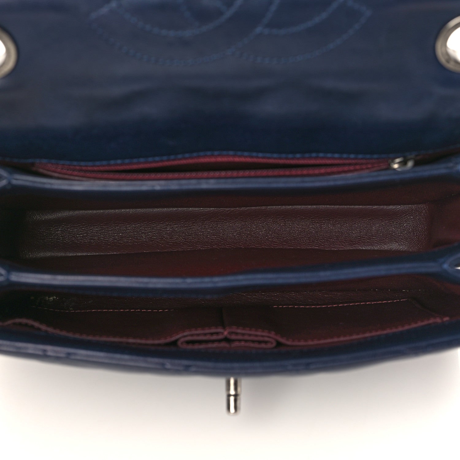 Chanel Lambskin Quilted Small Trendy CC Flap Dual Handle Bag Navy 5 of 8