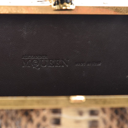 Alexander McQueen Python Skull Box Clutch Brown 6 of 9
