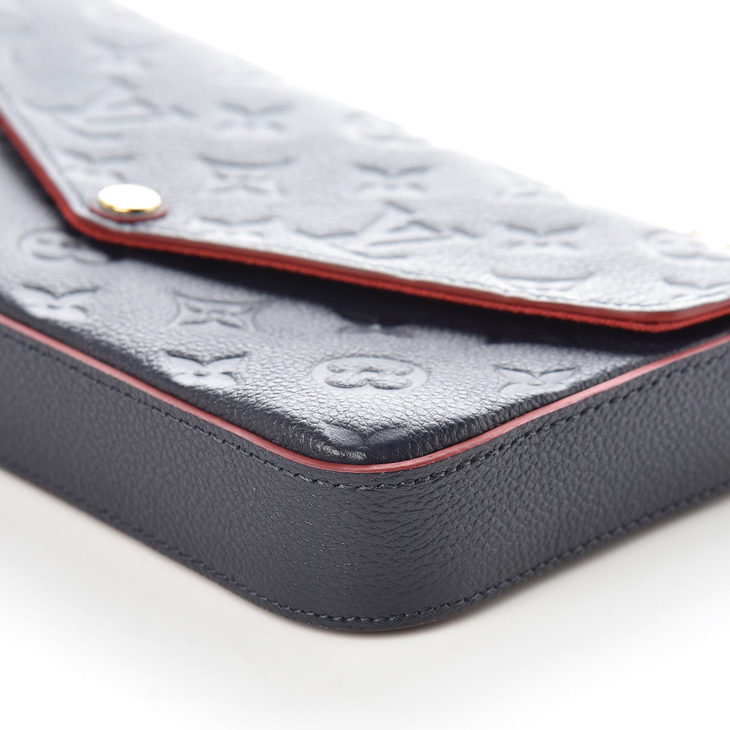 Empreinte Pochette Felicie Chain Wallet Marine Rouge