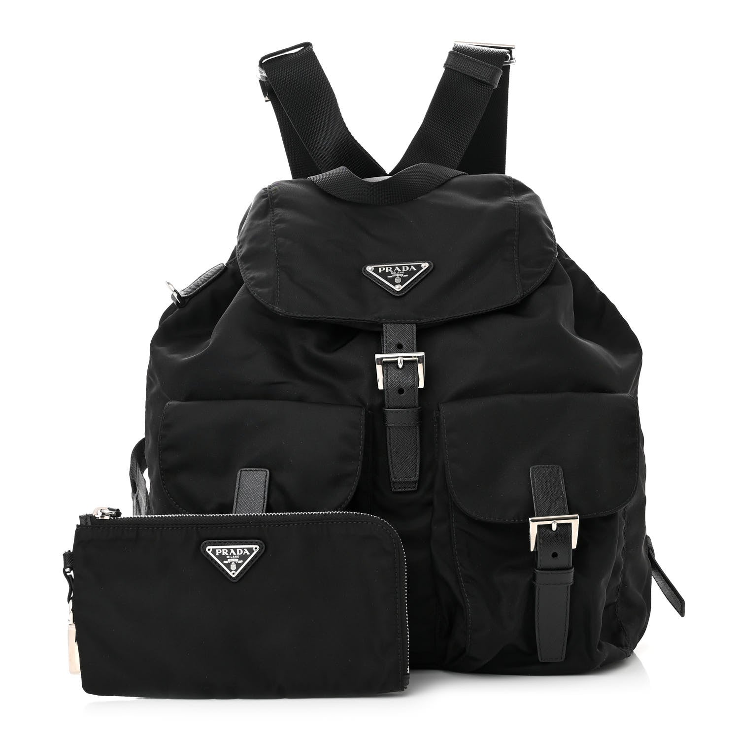 Prada Re-Nylon Tessuto Saffiano Medium Backpack Black 3 of 11