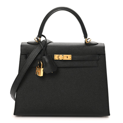 Hermes Epsom Kelly Sellier 25 Black 1 of 11