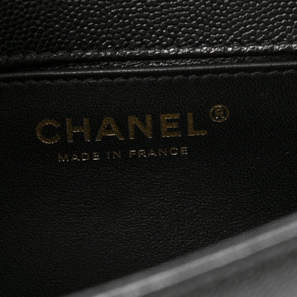 Chanel Caviar Chevron Quilted Small Boy Flap Black 6 of 12