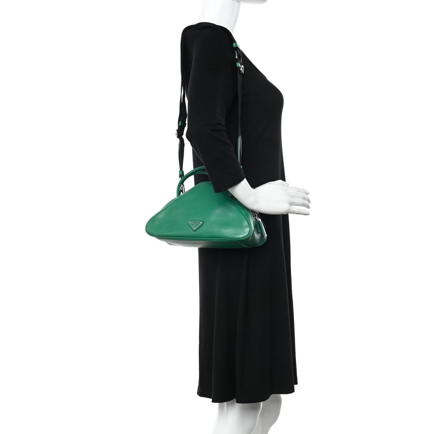 Prada Grace Lux Triangle Top Handle Shoulder Bag Mango 2 of 11