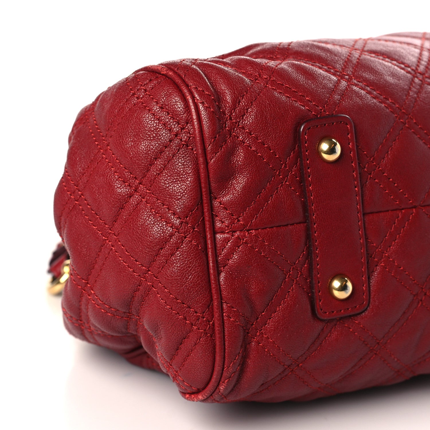 Marc Jacobs Calfskin Quilted Leather Stam Bag Red 7 of 8