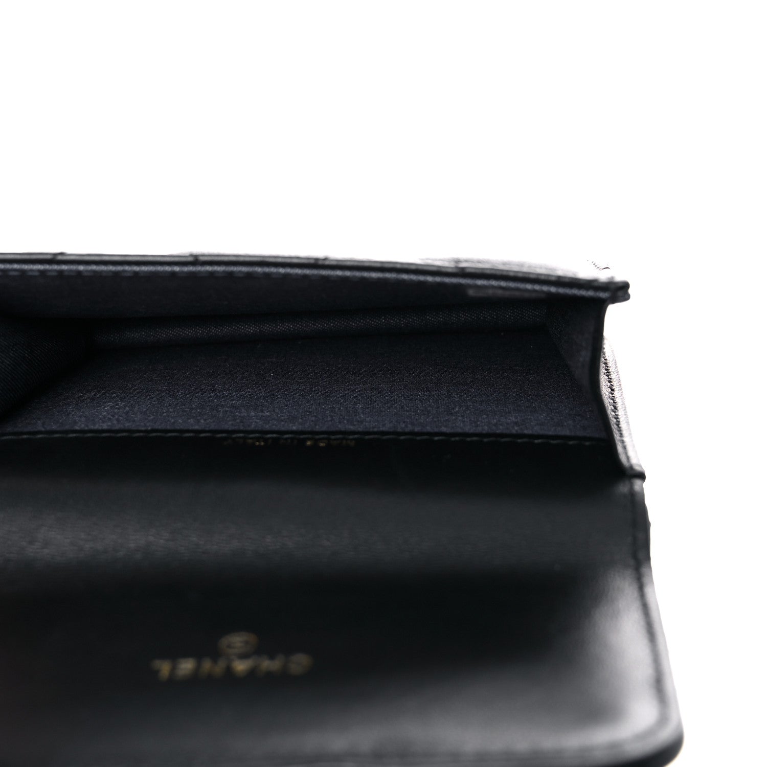Chanel Lambskin Quilted Elegant Chain Mini Flap Belt Bag Black 4 of 12