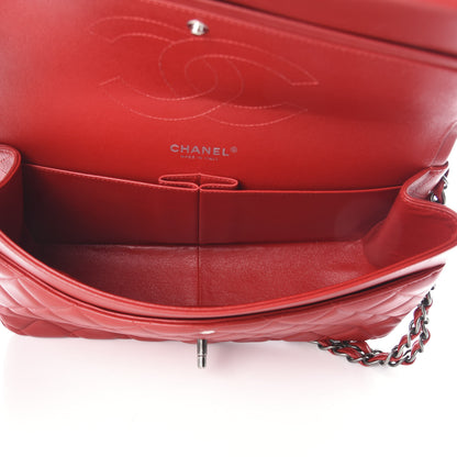 Chanel Lambskin Quilted Jumbo Double Flap Red 5 of 10