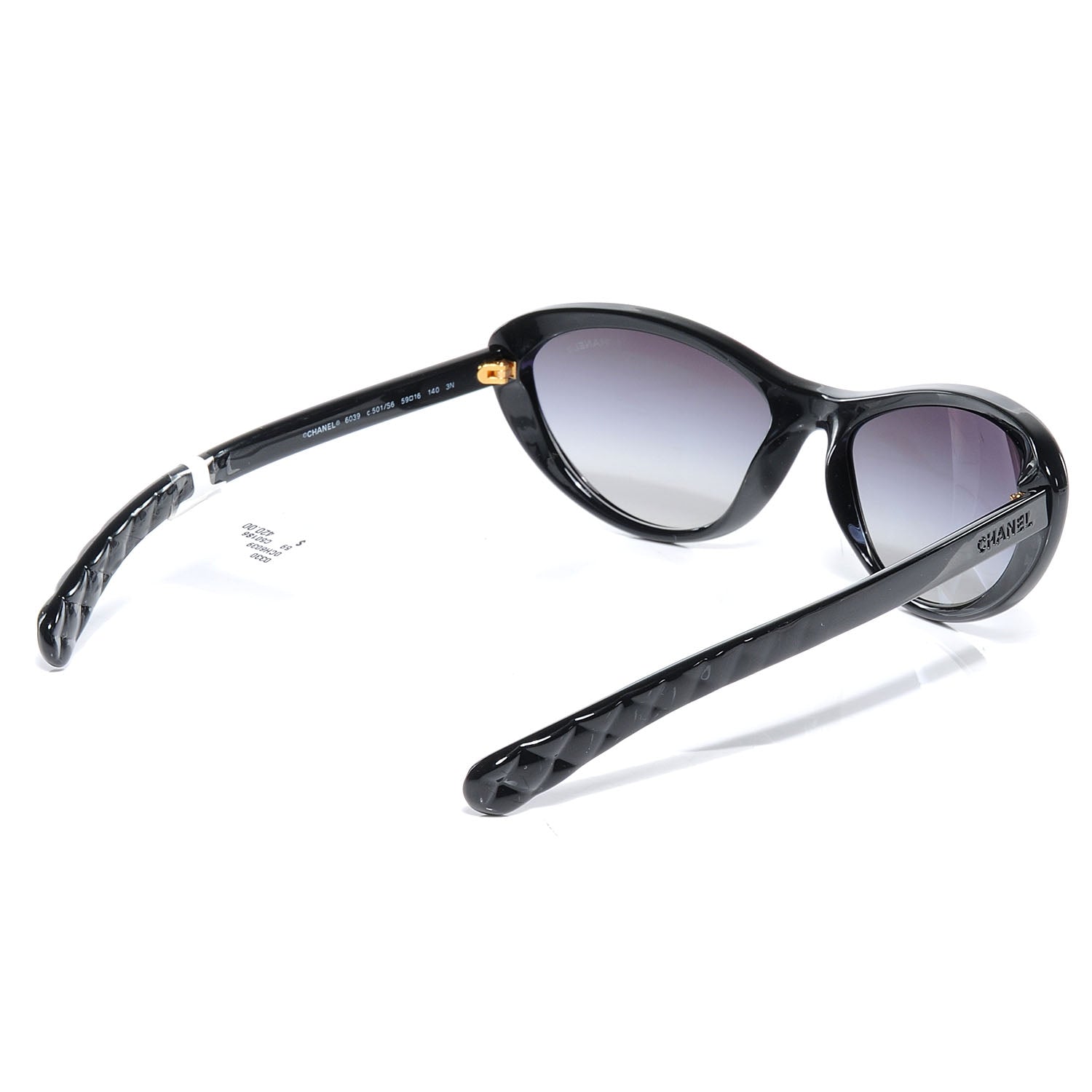 シャネルサングラス6039 Chanel Cat Eye Chain Sunglasses 6039 Black 53144 – FASHIONPHILE