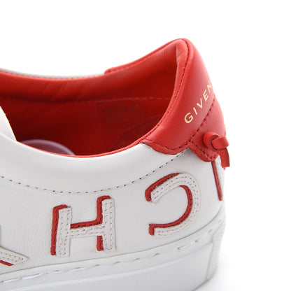 Givenchy Calfskin Reverse Logo Womens Urban Street Sneakers 35.5 White Red 10 of 11