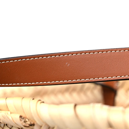 Celine Raffia Calfskin Triomphe Medium Panier Tan 11 of 11