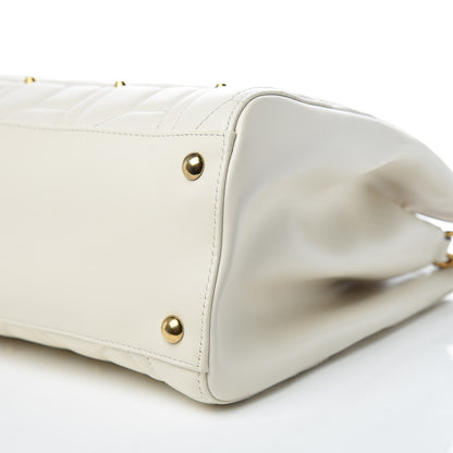 Gucci Calfskin Matelasse Studded Medium GG Marmont Tote White 10 of 10
